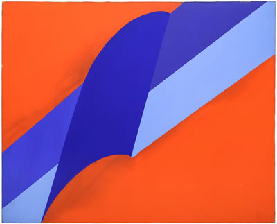 Minoru Kawabata : BLUE DIAGONAL WITH ARC