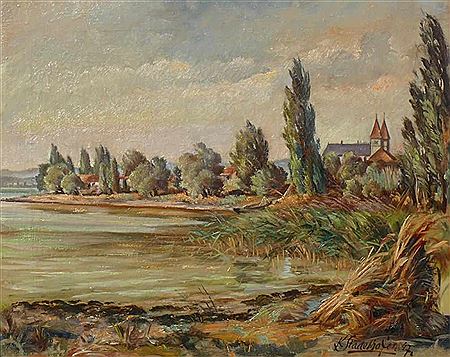 Karl Albert Stadelhofer : Blick auf Reichenau