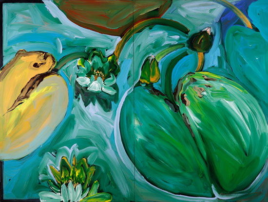 Leslie Donald Poole : Yellow Lily (diptych)