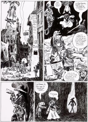 Blutch : (Christian Hincker) Donjon Monsters Tome 7 Mon fils le tueur Planche 30 (Delcourt, 2003).