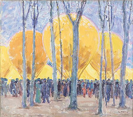 Verner Thome : Hot Air Balloons in Paris