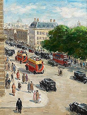 Narcisse Guilbert : BUSY LONDON STREET SCENE