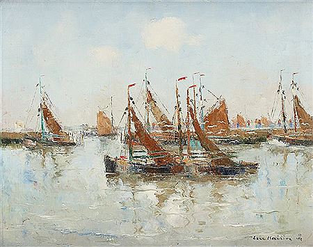 Lucien Kaisin : Devant le port de pêche