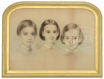 Vincent Colyer : TRIPLE PORTRAIT OF THE DECATUR CHILDREN