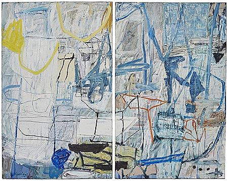 Elizabeth Cummings : Harbour Lights, diptych