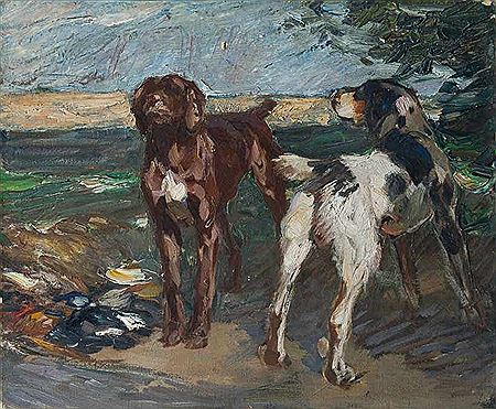 Emanuel Hegenbarth : Zwei Jagdhunde