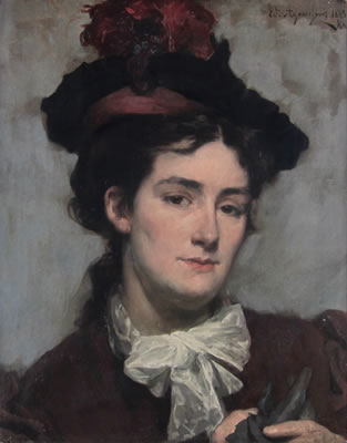 Edouard Agneessens : Untitled - Portrait of a Woman