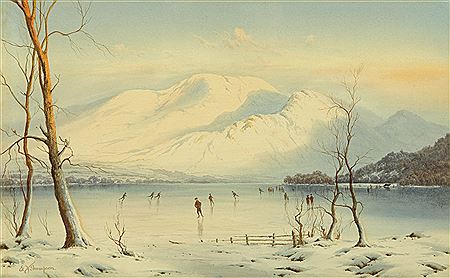 Edward Horace Thompson : 'Skating Bassenthwaite'