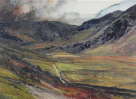 Selwyn Jones : Expansive view of Nant Ffrancon, Snowdonia