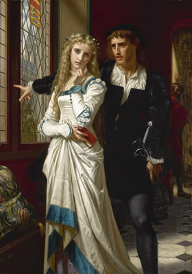 Hugues Merle : HAMLET AND OPHELIA