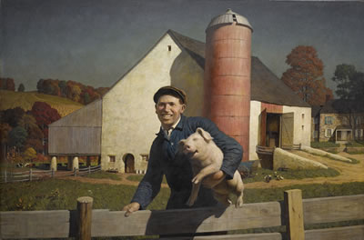 NC Wyeth : PORTRAIT OF A FARMER (PENNSYLVANIA FARMER)