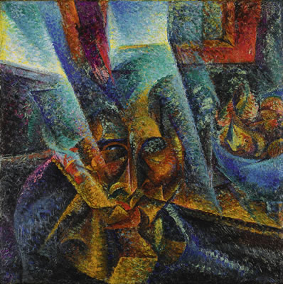 Umberto Boccioni : TESTA + LUCE + AMBIENTE