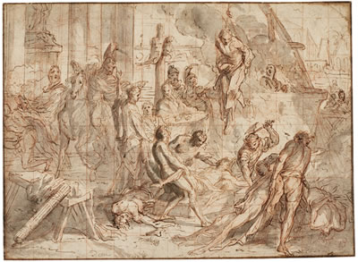 Antoine Dieu : STUDY FOR THE MARTYRDOM OF THE SEVEN MACCABEES BROTHERS