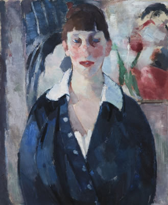 Rik Wouters : PORTRAIT DE FEMME, BLOUSE BLEUE