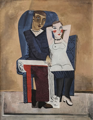 Rene Guiette : HOMME ET FEMME AU FAUTEUIL GRIS OU LE FAUTEUIL GRIS