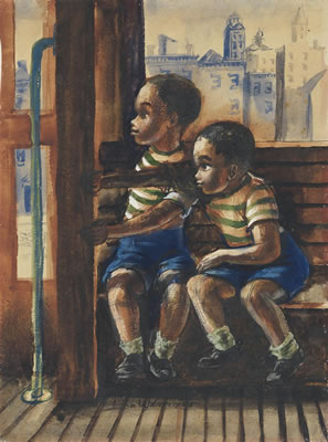 John Wilson : Untitled (Two Boys in a Streetcar).